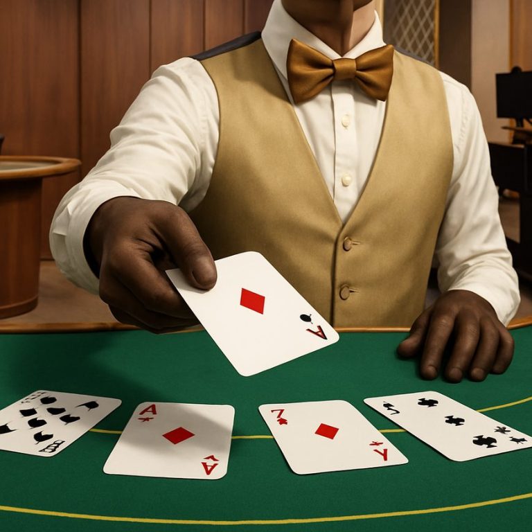 Dealer ao vivo: interação e regras básicas